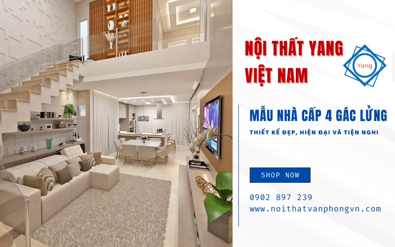 mẫu nhà cấp 4 gác lửng